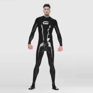 LATEX CATSUIT MINIMALIST PLAIN SOLID COLOR STYLE