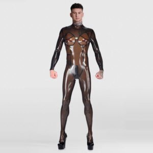 LATEX CATSUIT SEAM REINFORCEMENT MEN’S CHEST ENHANCEMENT