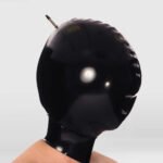 Latex Bondage Hood-Double-Layer Inflatable Solid Color