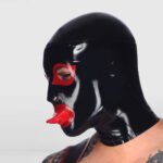 Latex Bondage Hood with Edge Reinforcement – Troublemaker Design