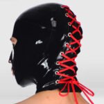 Latex Bondage Hood with Back Lacing – No Sensory Restriction