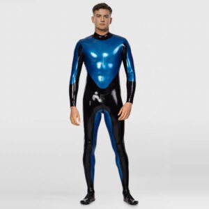 LATEX CATSUIT FULLY ENCLOSED ZIPPER DESIGN POSEIDON