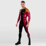 Latex Catsuit – Three-Color Block Zipper Style, Future Alert Design