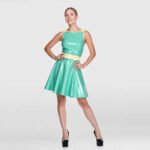 Women’s Latex Dress – Vintage Style with Shoulder Straps