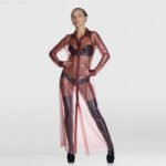 Women’s Lightweight Latex Gown – Long-Sleeve Sleepwear