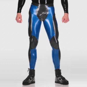 LATEX LEGGINGS CONTRAST-COLOR FOOTED VERSION POSEIDON