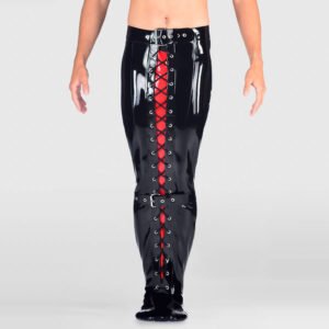 LATEX LEGGINGS MEN’S ADJUSTABLE STRAP ROPE RESTRAINT