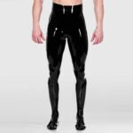 High-Waist Men’s Latex Leggings - Fetish Fashion / Erotic Bondage Outfit