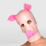 Cute Little Pig Latex Mask with Detachable Pig Nose