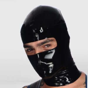 LATEX MASK SOLID COLOR EYE OPENING STEALTH NINJA