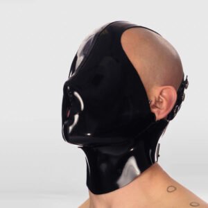LATEX MASK VISUAL DEPRIVATION ADJUSTABLE STRAP VULTURE V3