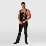 Latex Pants with Adjustable Straps-Multifunctional Style for Role Play