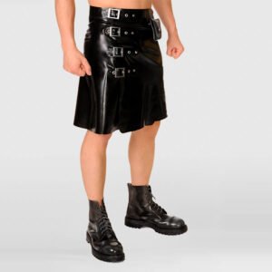 LATEX SKIRT ADJUSTABLE RESTRAINT STRAPS WITH ATTACHED WAIST BAG