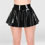 Latex A-Line Mini Skirt for Women – Short Tight-Fitting Fashion Skirt