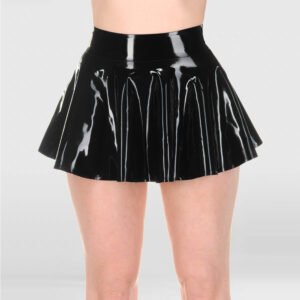 LATEX SKIRT FEMALE SHORT MINI A-LINE SKIRT