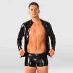 Latex Top Men’s Crew – Fetish Fashion / Minimal Aesthetic