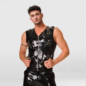 LATEX TOP MEN’S METAL-RING MULTIFUNCTIONAL TACTICAL VEST