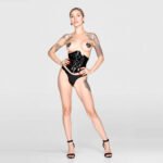 Women’s Solid Color Latex Waist Trainer-Curvy Design/Erotic