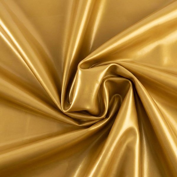 Gold latex mini skirt