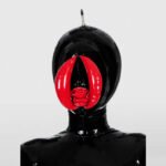 Women’s Inflatable Latex Mask with Vaginal-Inspired Inflation Design/BDSM