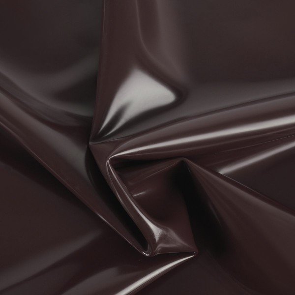 Brown latex mini skirt