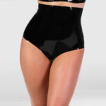 Minimalist Women’s High-Waist Latex Panties in Solid Color/Sexy