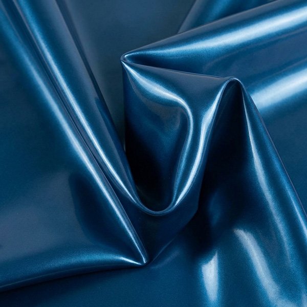 M Metallic Blue Latex Shorts