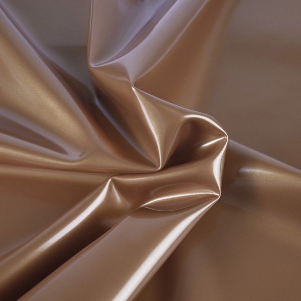 Metallic bronze latex hood