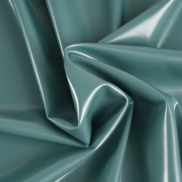 Metallic light blue latex vest