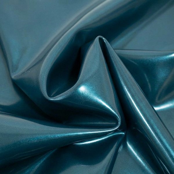 Metallic night blue latex hood