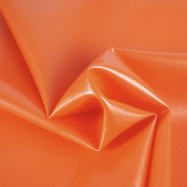 Metallic orange latex shorts