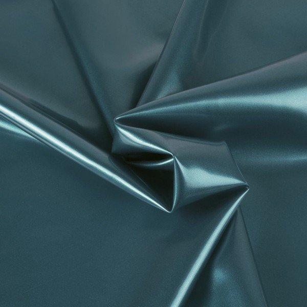 Metallic peacock blue latex gloves