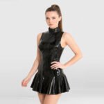 Women’s Sleeveless Latex Dress – Sexy & Fashionable