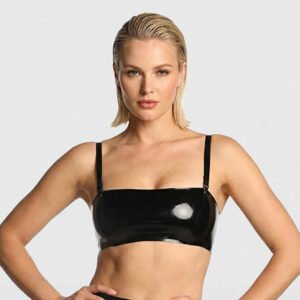 Women’s Latex Lingerie – Detachable Shoulder Strap Bandeau / Fetish Fashion